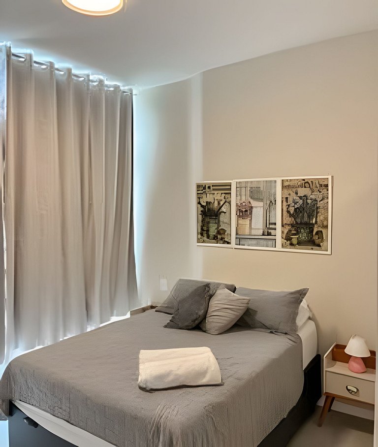 Studio charmoso para até 4 pessoas Centro + Metrô