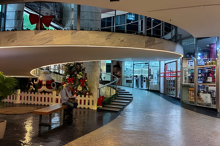 Studio charmoso para até 4 pessoas Centro + Metrô