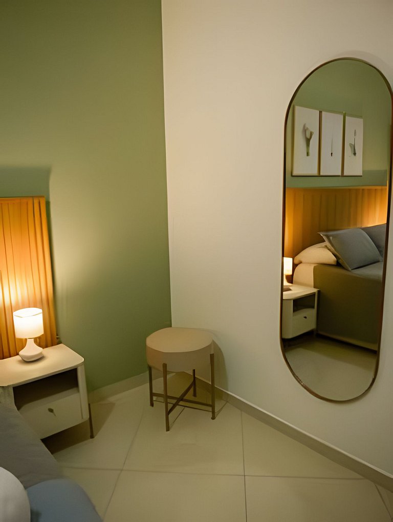 Confortável 2 quartos com vaga de garagem em Copa