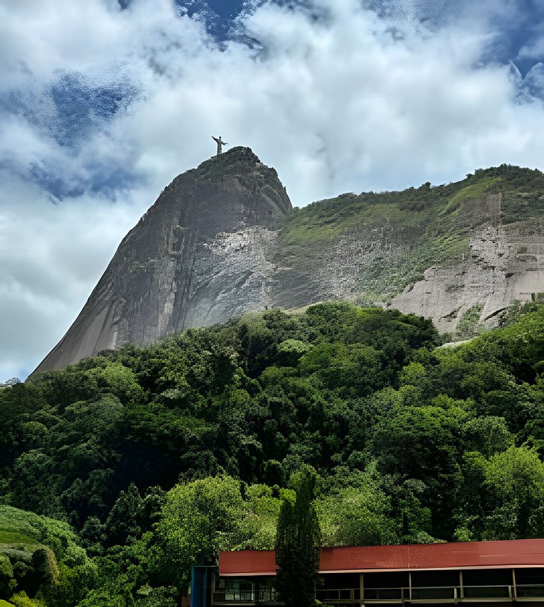 Cobertura charmosa com vista para o Cristo