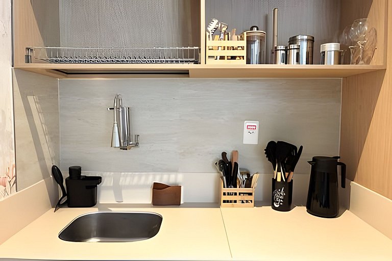 Studio de Alto Padrão no Centro | 2 Camas Casal