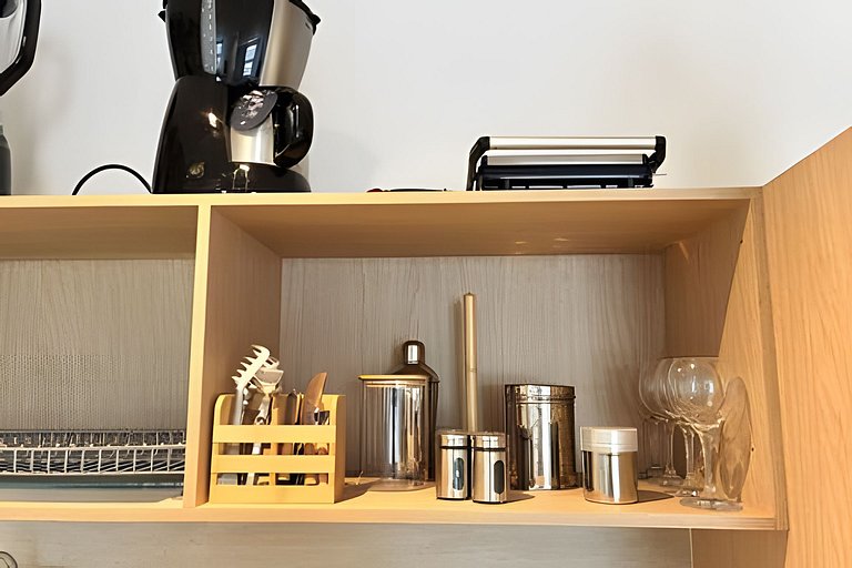 Studio de Alto Padrão no Centro | 2 Camas Casal