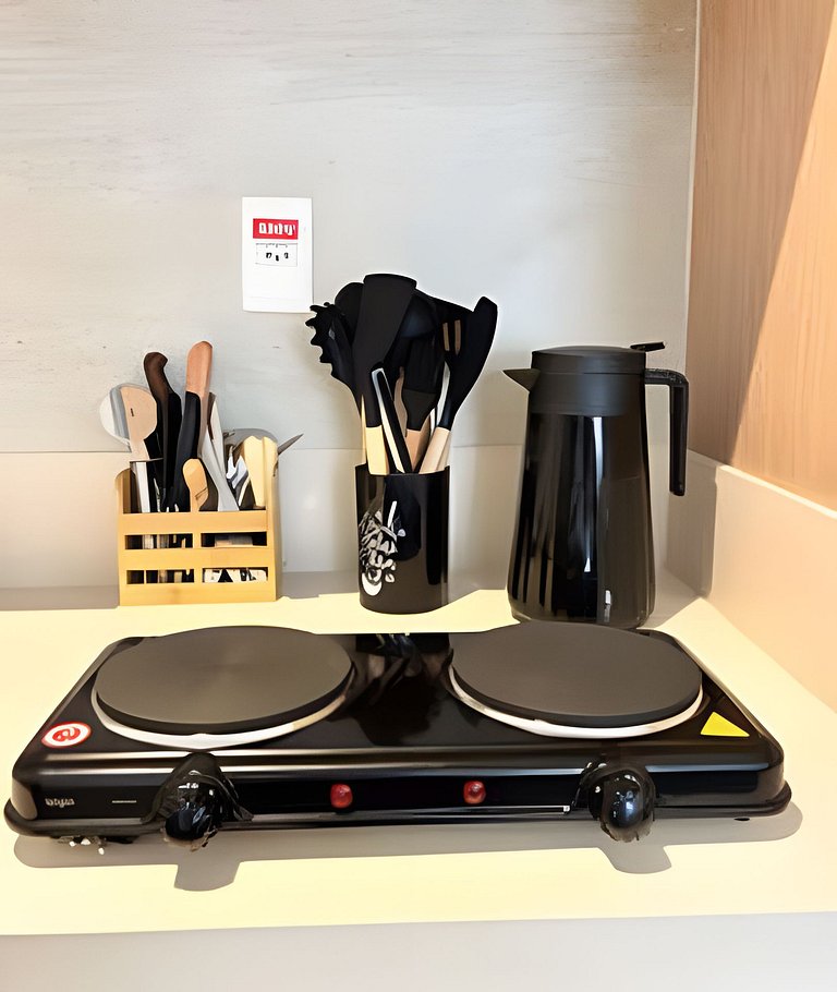 Studio de Alto Padrão no Centro | 2 Camas Casal