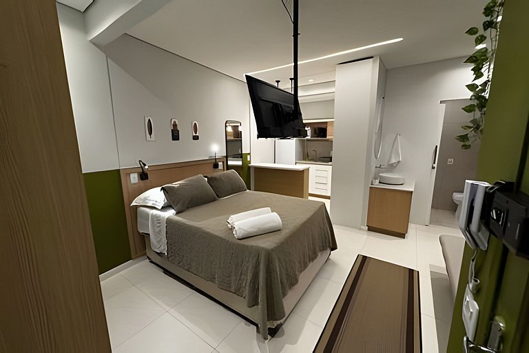 Studio novíssimo com rooftop perto do metrô