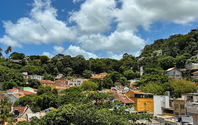 Vista deslumbrante para o Cristo em cobertura aconchegante